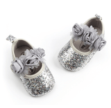 Glitter Rosette Mary Janes - Almoni Express