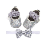 Glitter Rosette Mary Janes - Almoni Express