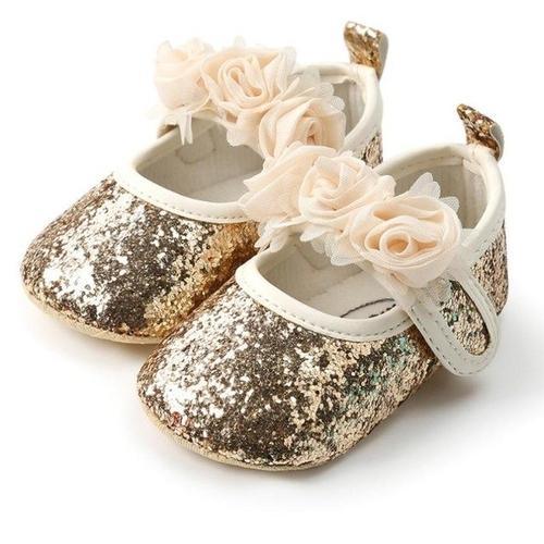 Glitter Rosette Mary Janes - Almoni Express