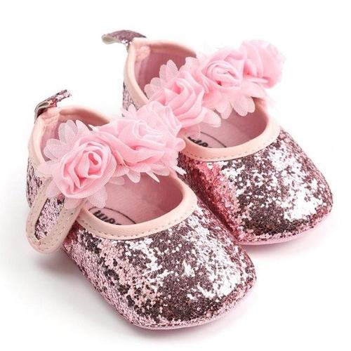 Glitter Rosette Mary Janes - Almoni Express