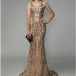 Gold Sequin High-End Dress Summer - Almoni Express