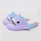 Gradient Rainbow Shark Slippers Women's Summer Indoor - AL MONI EXPRESS