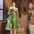 Green Wedding Dress Guzheng Art Examination Solo - Almoni Express