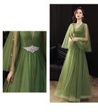 Green Wedding Dress Guzheng Art Examination Solo - Almoni Express