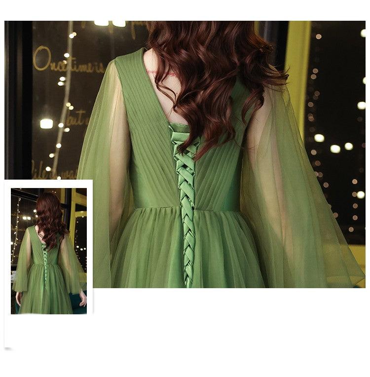 Green Wedding Dress Guzheng Art Examination Solo - Almoni Express