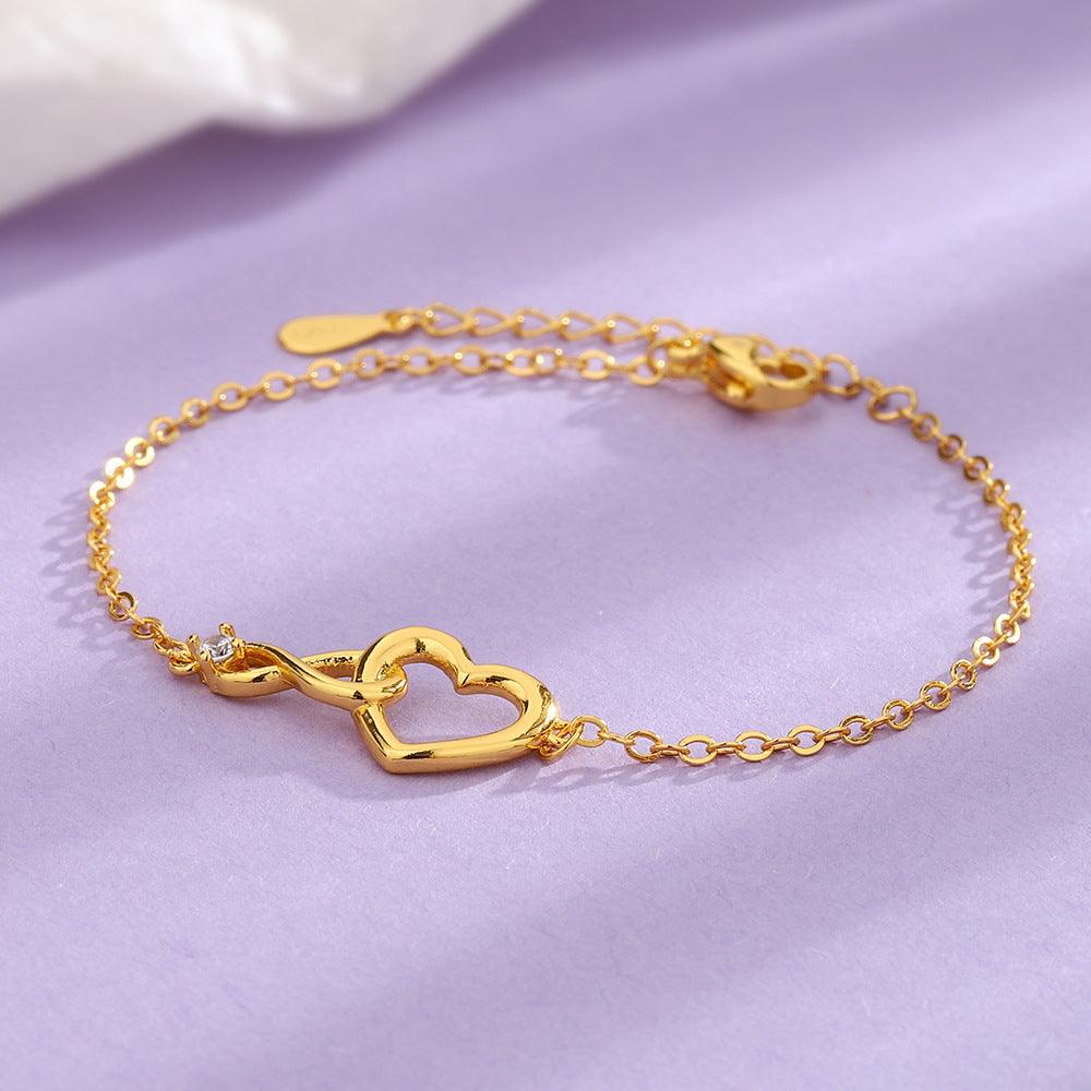 Heart-shape Bracelet Fashion Jewelry Versatile Love Bracelet Gift For Girlfriend Valentine's Day - AL MONI EXPRESS