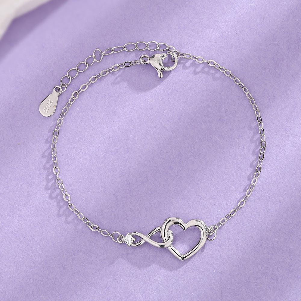 Heart-shape Bracelet Fashion Jewelry Versatile Love Bracelet Gift For Girlfriend Valentine's Day - AL MONI EXPRESS