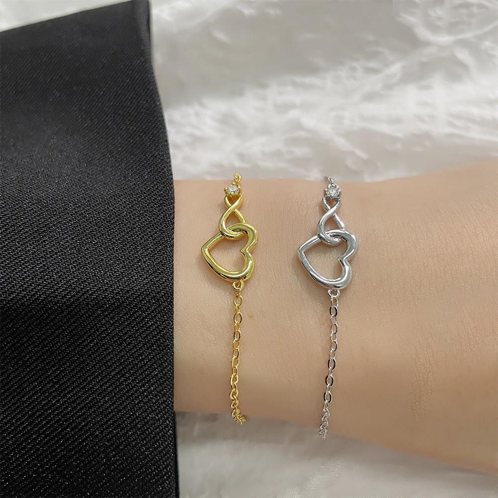 Heart-shape Bracelet Fashion Jewelry Versatile Love Bracelet Gift For Girlfriend Valentine's Day - AL MONI EXPRESS