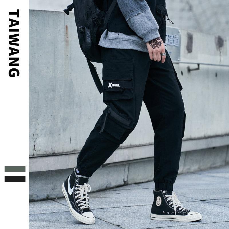 High Street Overalls Men autumn And Winter New Men's Trousers Teen Fashion Brand Casual Pants Men - Almoni Express