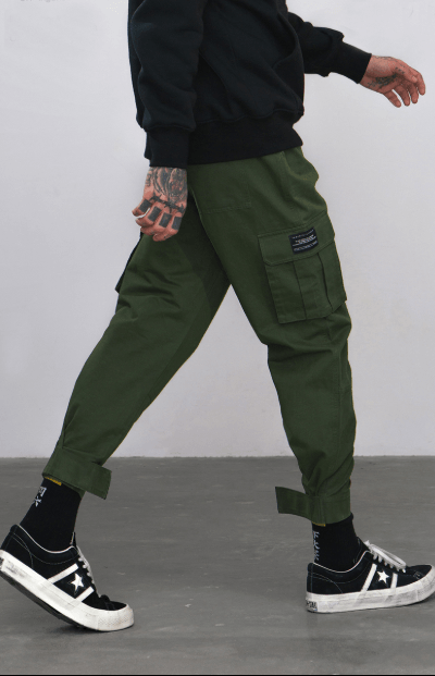 High Street Tide brand multi-pocket function overalls men's beam pants Harlan feet casual pants hiphop lantern pants tide - AL MONI EXPRESS