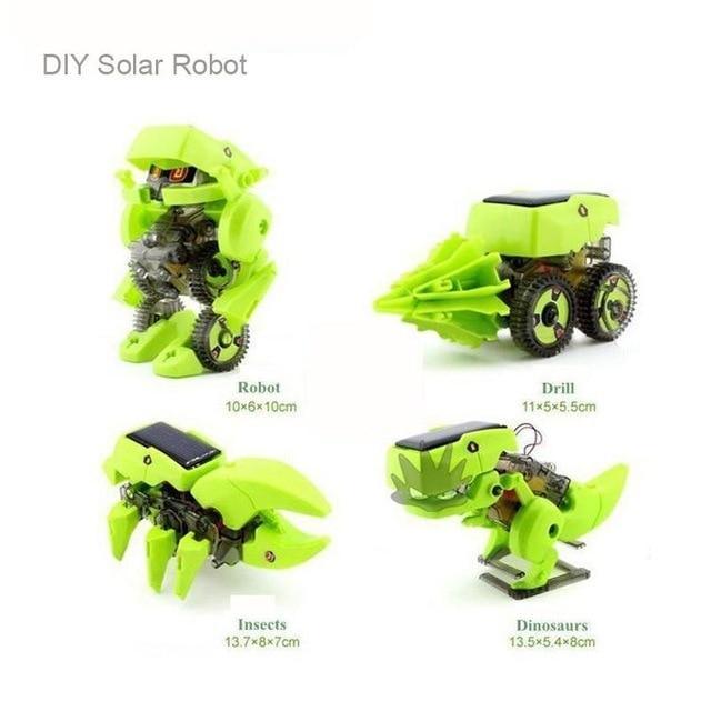 High Tech DIY 4in1 Transforming Solar Powered DinoRobot - Almoni Express