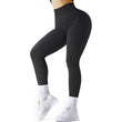 High Waist Seamless Leggings Threaded Knitted Fitness Pants Solid Women's Slimming Sports Yoga Pants Elastic Running Sport Leggings - AL MONI EXPRESS