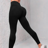 High Waist Seamless Yoga Pants Women's Solid Color Dot Striped Print Butt Lifting Leggings Fitness Running Sport Gym Legging Outfits - AL MONI EXPRESS