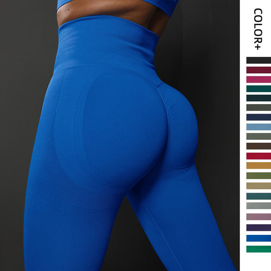 High Waist Seamless Yoga Pants Women's Solid Color Full Length Leggings Fitness Hip Up Running Sport Gym Legging Outfits - AL MONI EXPRESS