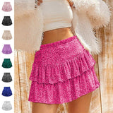 High Waist Sequined Pleated Skirt Women's Clothing Hot Girl Party Short Dress - AL MONI EXPRESS