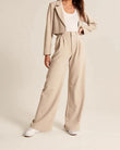 High Waist Straight Trousers With Pockets Wide Leg Casual Suit Pants For Women - AL MONI EXPRESS