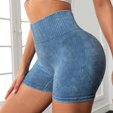 High-waisted Hip-lifting Fitness Pants Solid Color Quick-drying Tight Running Sports Yoga Shorts Women - AL MONI EXPRESS