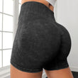 High-waisted Hip-lifting Fitness Pants Solid Color Quick-drying Tight Running Sports Yoga Shorts Women - AL MONI EXPRESS