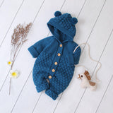 Hooded knitted jumpsuit - Almoni Express