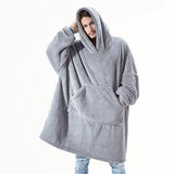 Hoodie Sweatshirt With Big Pocket Tops Sweater Comfortable Loose Double-Sided Fleece Thicker Wearable Blanket - AL MONI EXPRESS