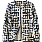 Houndstooth Small Fragrance Jacket Women Clothing - Almoni Express