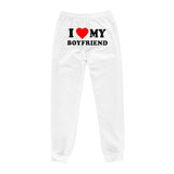 I Love MY BOYFRIEND Printed Trousers Casual Sweatpants Men And Women Sports Pants - AL MONI EXPRESS