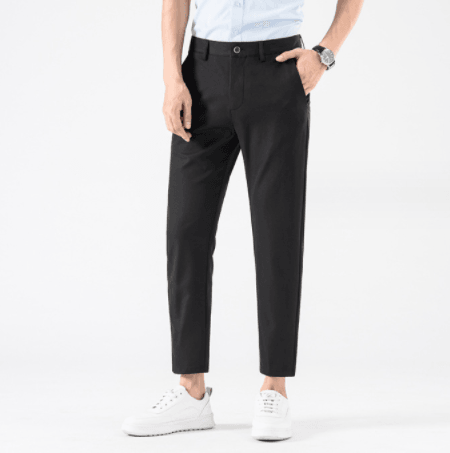 Ice Drape Men's Polyester Cropped Pants - Almoni Express