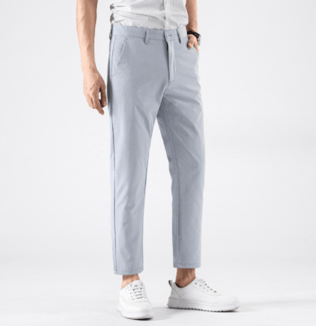 Ice Drape Men's Polyester Cropped Pants - Almoni Express