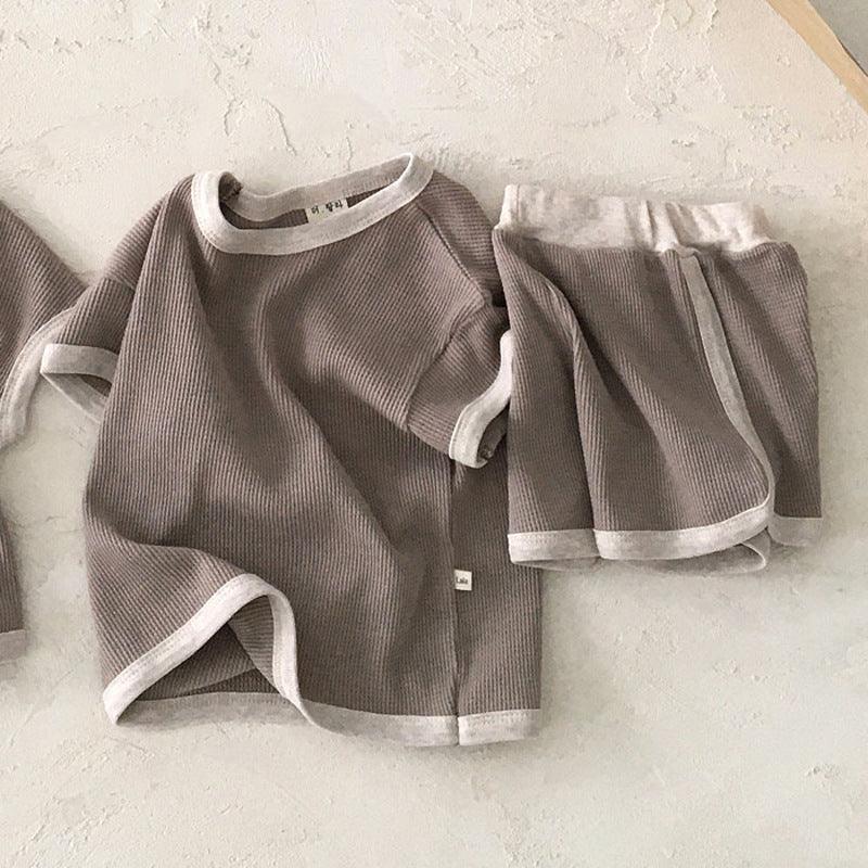 Infant and young children's clothing made of old casual sports short-sleeved suit - Almoni Express