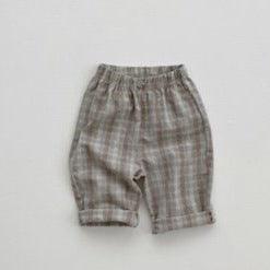 Ins Korean Babies' Trousers Plaid Pants - Almoni Express