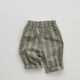 Ins Korean Babies' Trousers Plaid Pants - Almoni Express