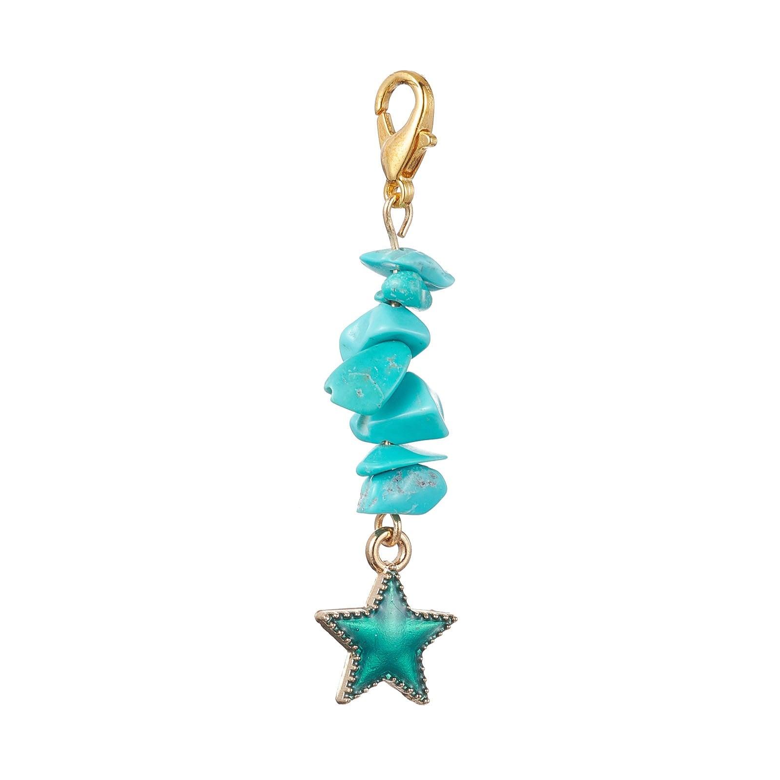 Irregular Blue Pine Gravel Alloy Dripping Pendant Ornaments Accessories - Almoni Express