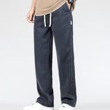 Jeans Men's Loose Straight Casual Wide-leg Pants - Almoni Express