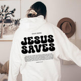 Jesus Saves Hoodie Bible Verses Appear Church Sweater - AL MONI EXPRESS