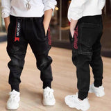 Kids Black Jeans Single Pants Spring And Autumn Boys Pants - Almoni Express