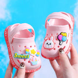 Kids Cartoon Cave Hole Sandals - Almoni Express