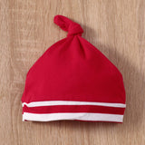 Kids Christmas Elk Striped Hat Set - Almoni Express