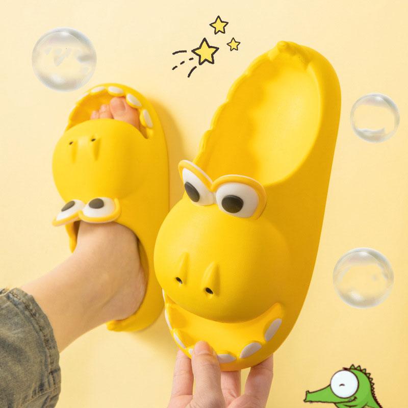 Kids Dinosaur Slippers Wholesale Summer Cartoon Parent Child Outdoor Home EVA Sandals Women Men Kids Cute Slippers Baby Shoes - Almoni Express