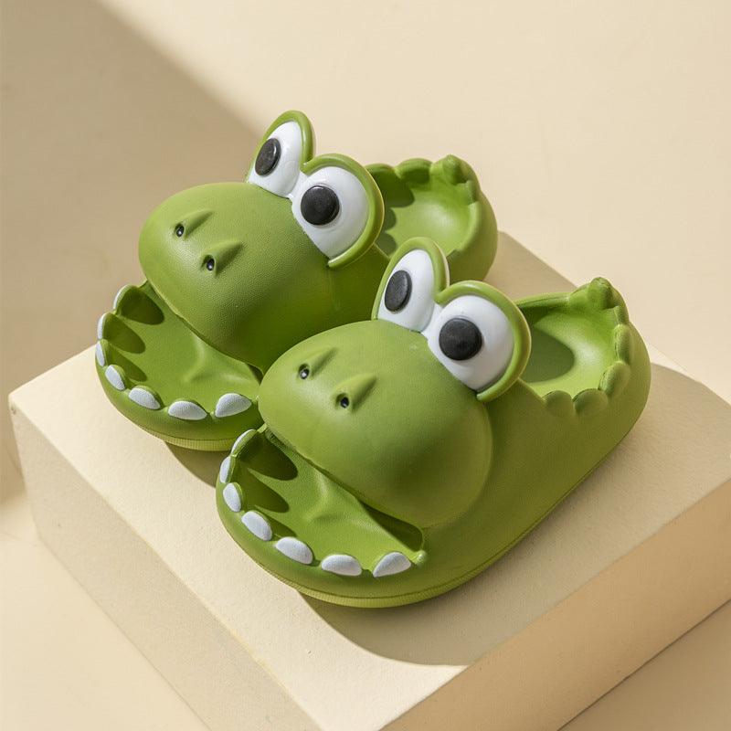 Kids Dinosaur Slippers Wholesale Summer Cartoon Parent Child Outdoor Home EVA Sandals Women Men Kids Cute Slippers Baby Shoes - Almoni Express