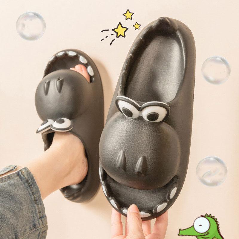 Kids Dinosaur Slippers Wholesale Summer Cartoon Parent Child Outdoor Home EVA Sandals Women Men Kids Cute Slippers Baby Shoes - Almoni Express