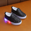 Kids Led Sneakers Lighted Baby Toddler Sneakers Sequin Girl Light Shoes - Almoni Express