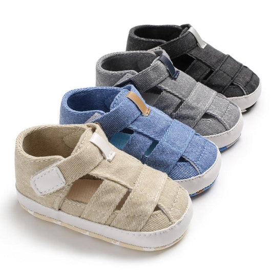 Kids Newborn Baby Boys Fashion Summer Soft Crib Shoes First Walker Anti Slip Sandals Shoe - Almoni Express