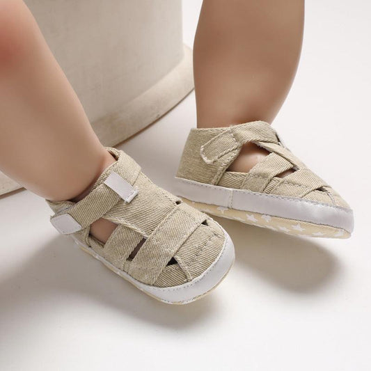 Kids Newborn Baby Boys Fashion Summer Soft Crib Shoes First Walker Anti Slip Sandals Shoe - Almoni Express