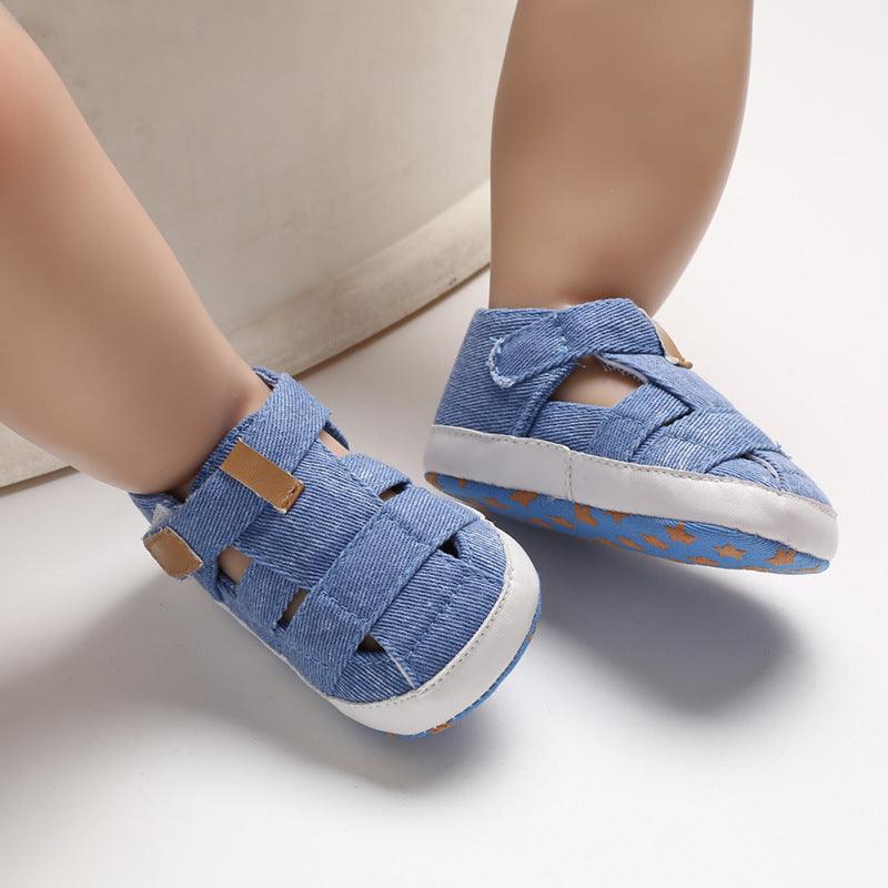 Kids Newborn Baby Boys Fashion Summer Soft Crib Shoes First Walker Anti Slip Sandals Shoe - Almoni Express