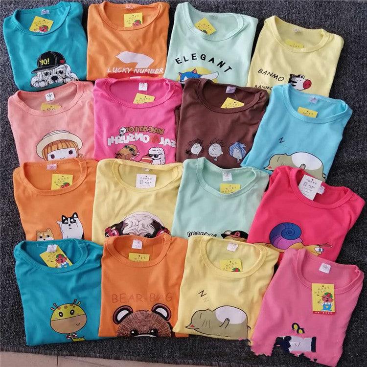 Kids Short Sleeve T-Shirt Random Color - Almoni Express