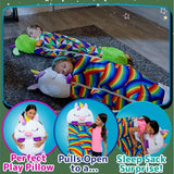 Kids Sleeping Bag, Soft Sleepy Sack For Kids & Toddlers Easy Roll Up Design For School, Daycare Children Sleeping Bags Play Pillow Sleep Sack - Almoni Express