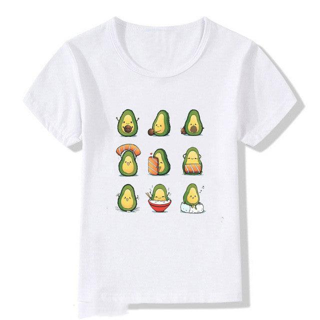 Kids Summer New Cute Vegan Boys Girls T Shirt - Almoni Express