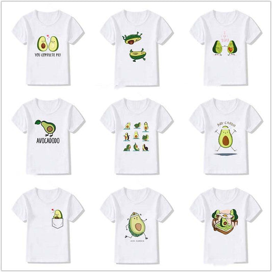 Kids Summer New Cute Vegan Boys Girls T Shirt - Almoni Express