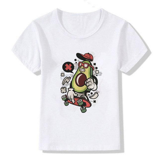 Kids Summer New Cute Vegan Boys Girls T Shirt - Almoni Express