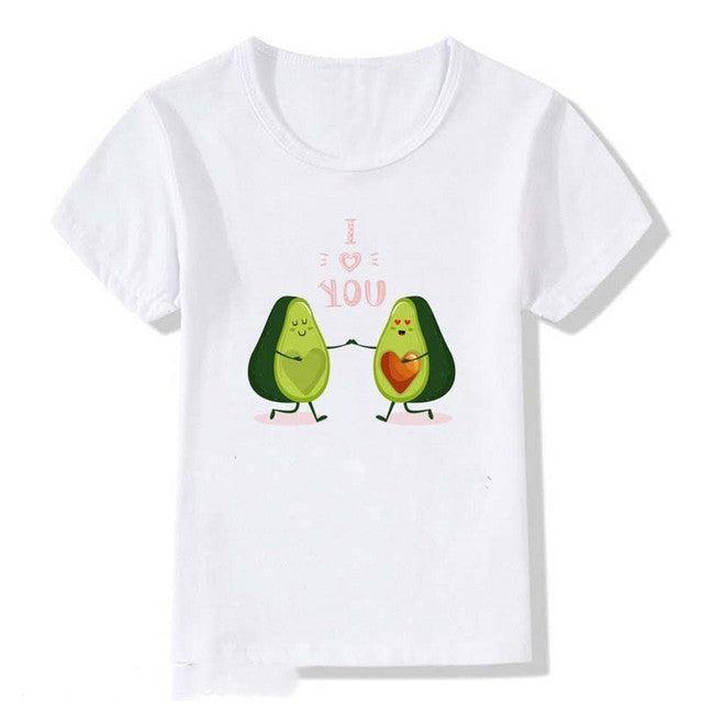 Kids Summer New Cute Vegan Boys Girls T Shirt - Almoni Express